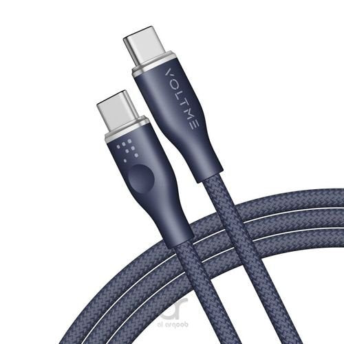 VOLTME  Powerlink Rugg Double Nylon Cable Type C to Type C 5A / 1M (100W) Emarker Blue