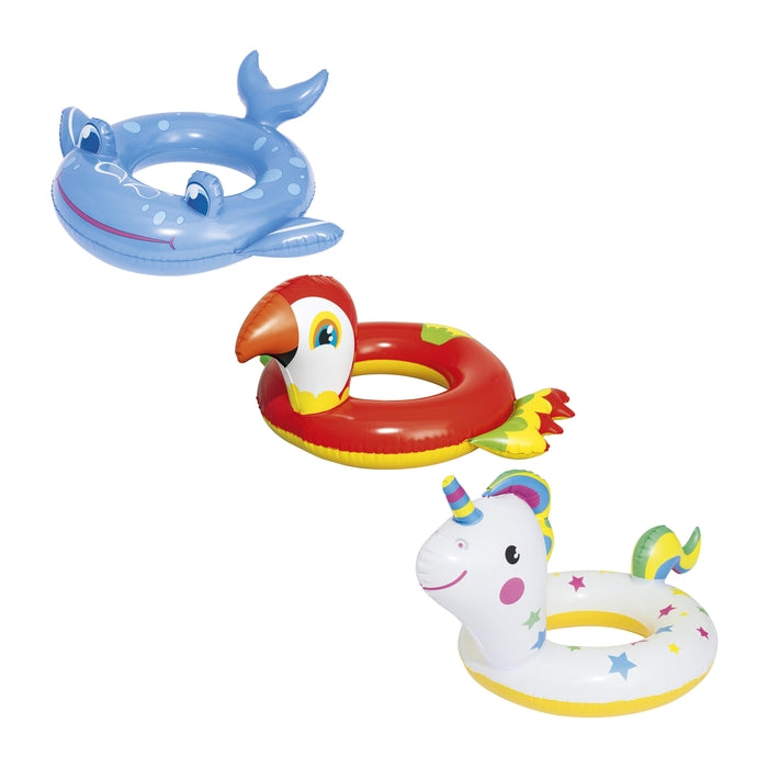 BESTWAY ANIMAL SHAPED SWIM RINGS (Contents:One swim ring) Age 3-6