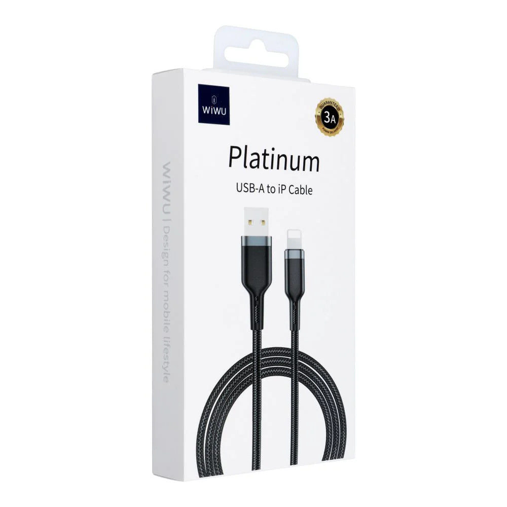 كابل تيار متردد WIWU Wi-C019 AL Platinum Serie (1.2 متر) أسود
