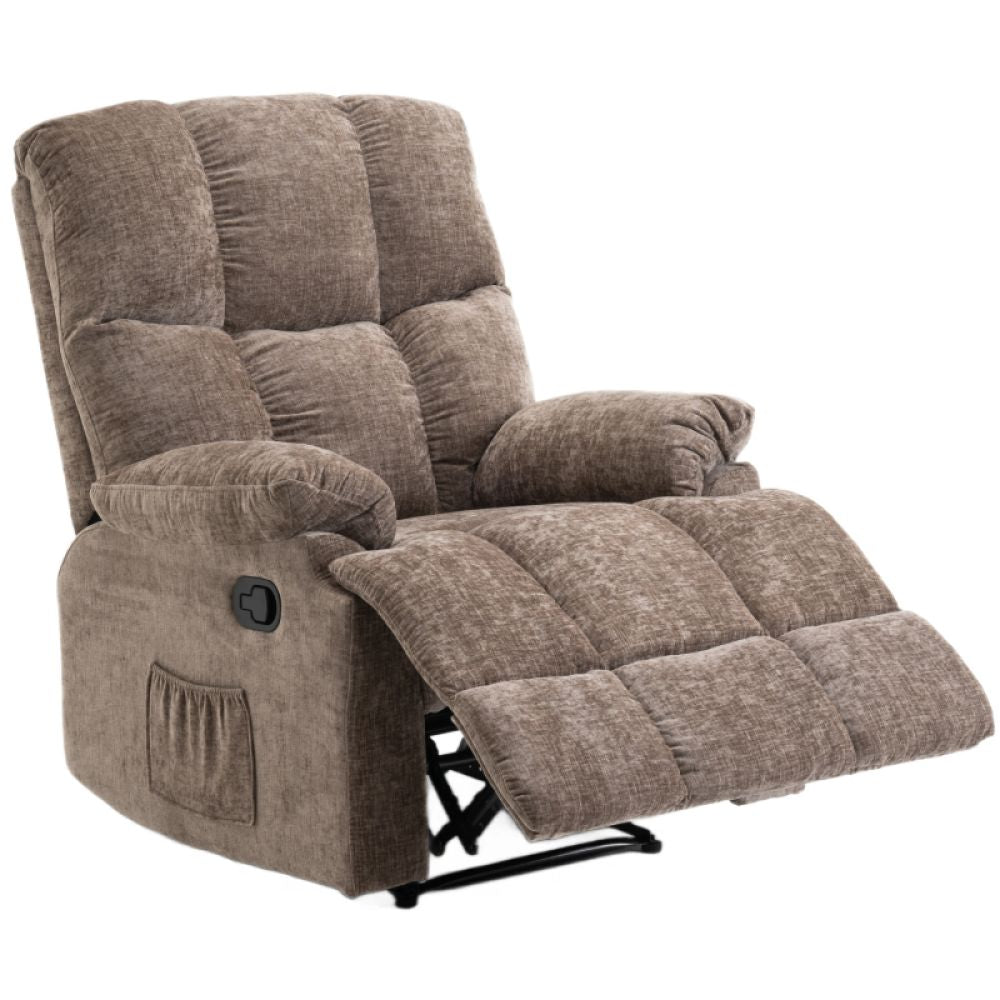 Lounge Recliner Sofa – Premium Chenille Fabric Comfort Design (88×94×103 cm) – Brown
