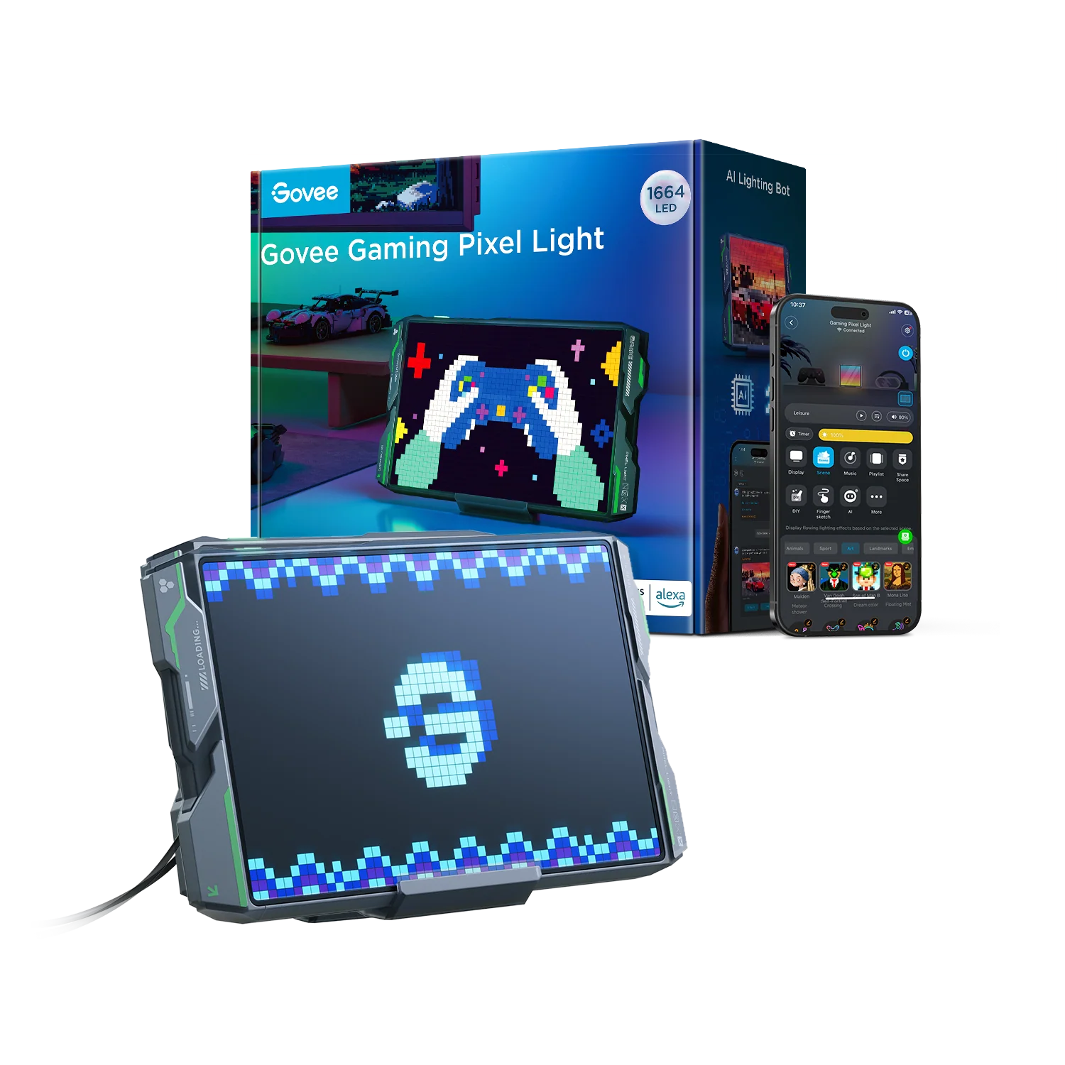 Govee Gaming Pixel Light 32x32 AI-Powered Pixel Display - H6630