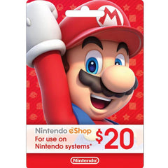 Nintendo E-Cards Nintendo eShop 20$