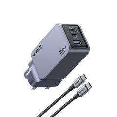 UGREEN Nexode Pro 100W 3-Port GaN Fast Charger Set+USB CC Cable  UK25875 Black