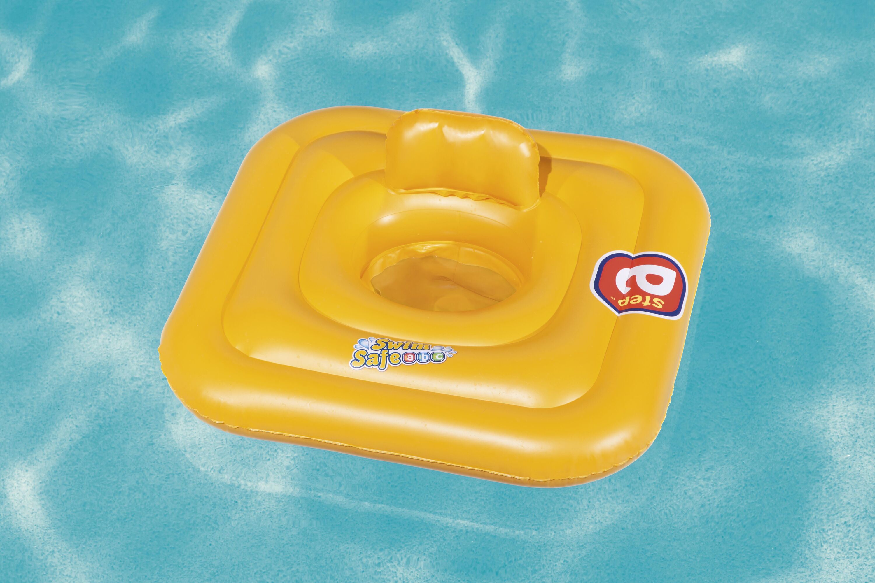 Bestway 76CM X 76CM Wondersplash Square 3-Ring Baby Boat (Contents: 1 baby seat.) Age 1-2