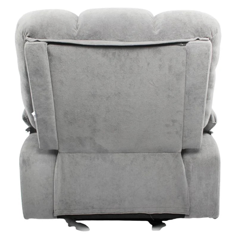 Black Bull Premium Sofa Swivel Rocker Recliner Size (H:110 W: 86 cm)- Fabric Light Grey