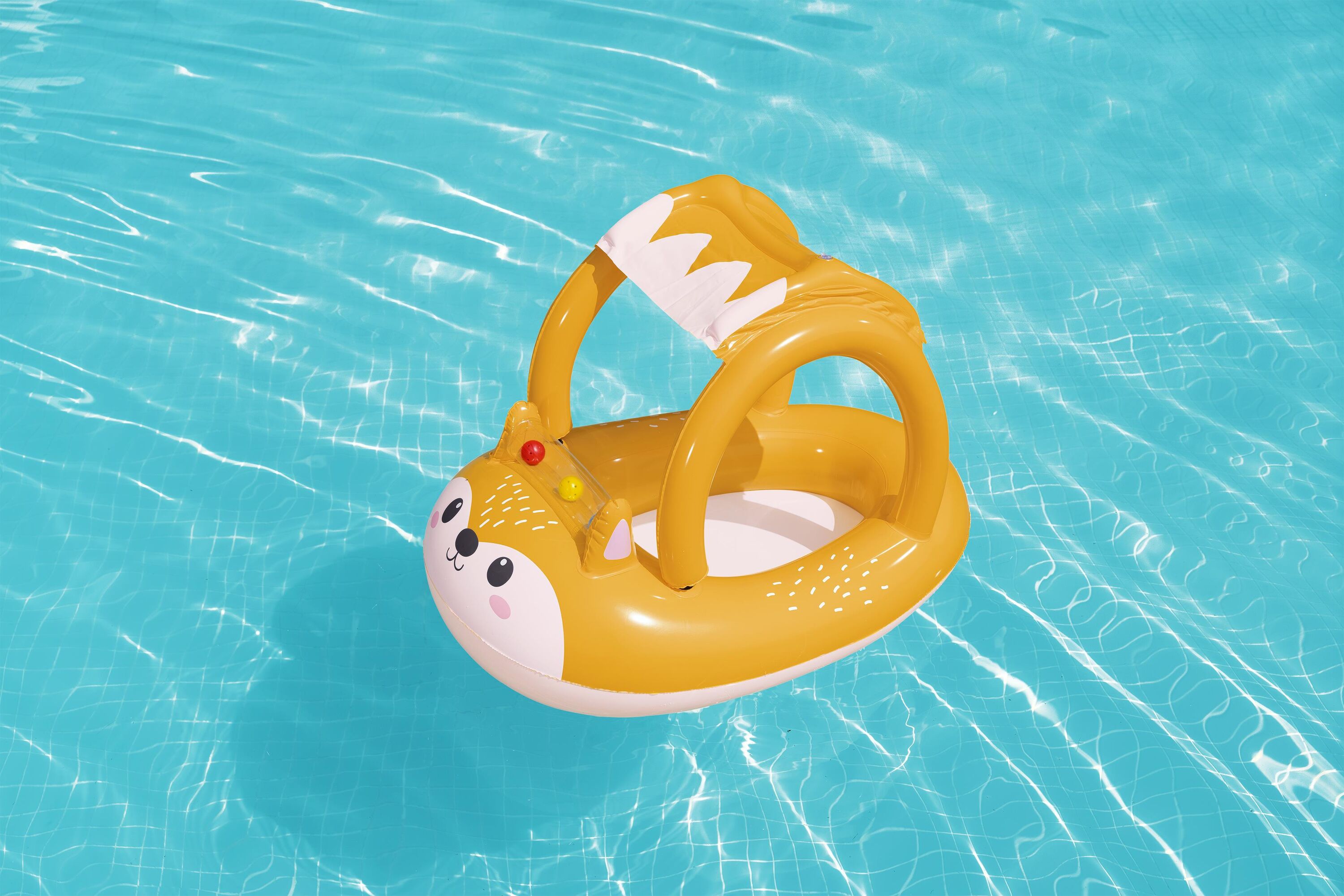 Bestway 94CM X 66CM Friendly Fox Shaded Baby Boat (Contents:1 boat) Age 3+