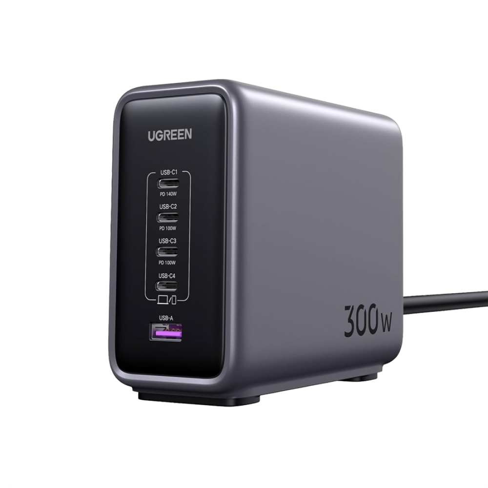 UGREEN Nexode 300W 5-Port PD GaN Fast Charger UK CD333 (Space Grey)