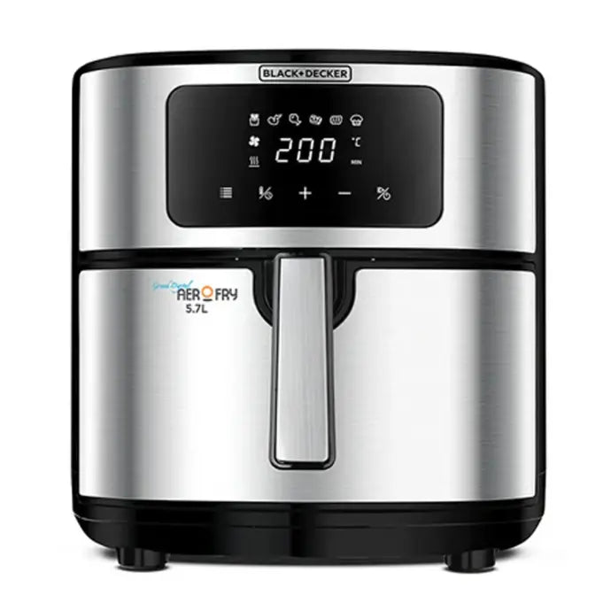 Black & Decker Airfryer Window 6-in-1 Multifunction 7.2L Grand Digital AerOfry, Stanless Steel and BSV 1500W
