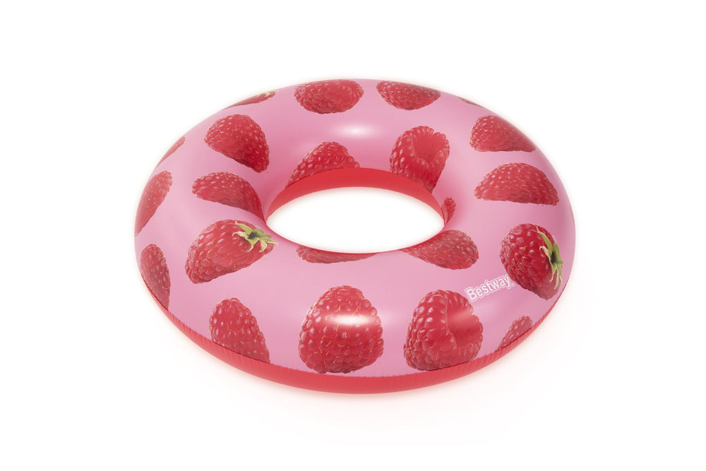 Bestway Φ1.19M Scentsational Raspberry Swim Ring (Contents:1 swim tube, repair patch.) Age 12+