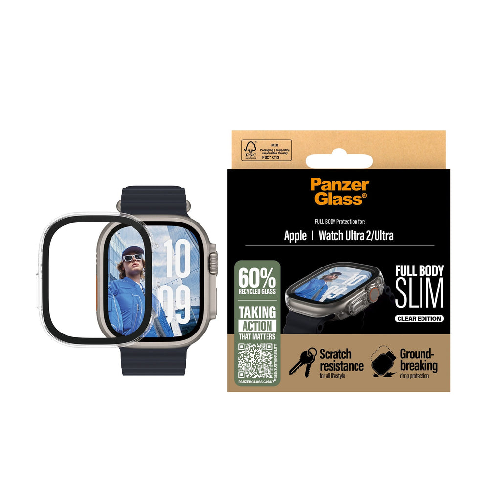 PanzerGlass® Screen Protector Snappie Full Body Slim Transparent | Apple Watch 42mm '24