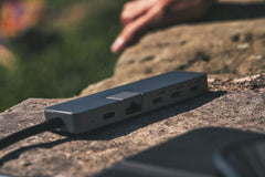 Xtrememac Type-C 5 In 1 Hub Max Pro For Macbook Pro 14' & 16' - Ethernet, Usb-C Pd 100W, 3* Usb-C