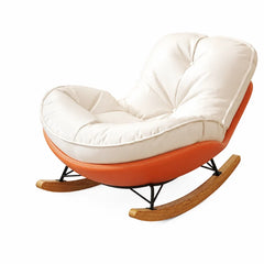 Black Bull Steel Recliner Rocking Chair with Ottoman