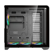 GAMEON Infinity Midnight Series ARGB Mid Tower Gaming Case 4 Fans - Black