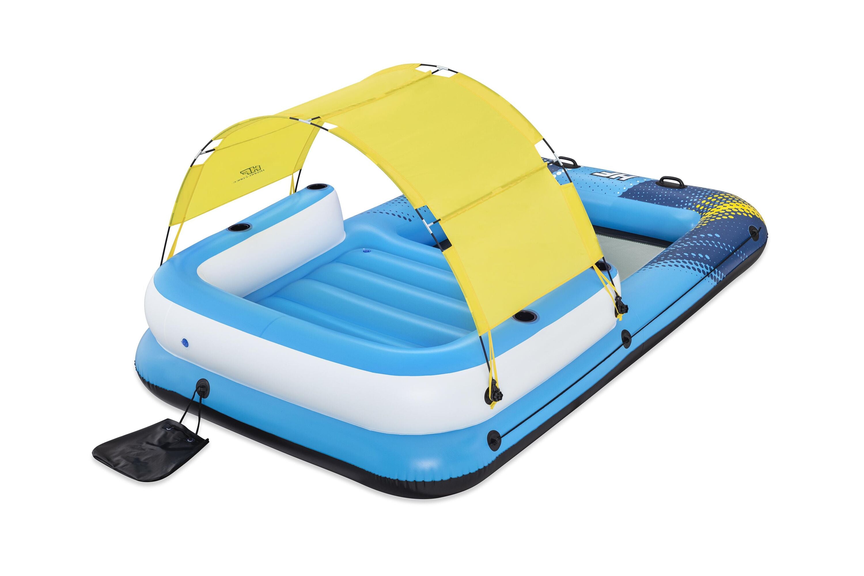 Bestway 3.20M X 1.98M Summer Oasis Island (Contents:1 island, 1 sunshade, 1 anchor bag,repair patch)