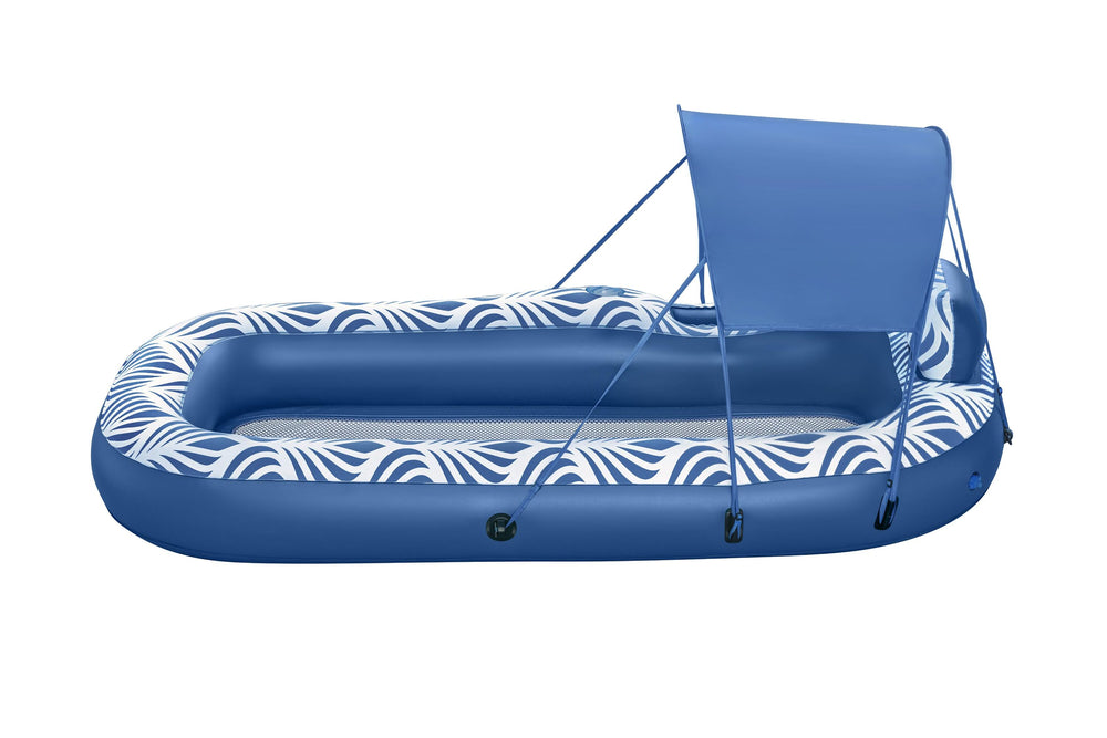 Bestway 1.98M X 1.12M Comfort Plush Shaded Lounge (1 lounge,1 sunshade, repair patch)
