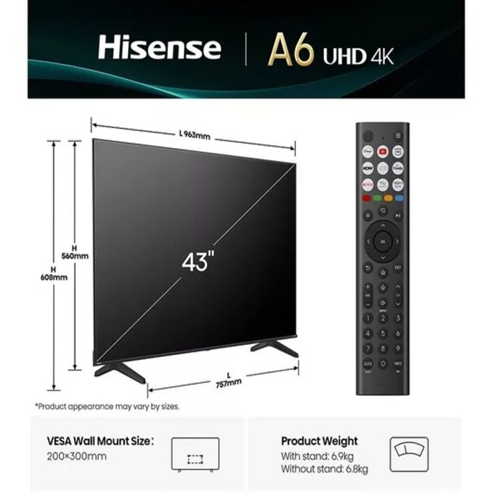 Hisense 43-inch 4K UHD LED Smart TV