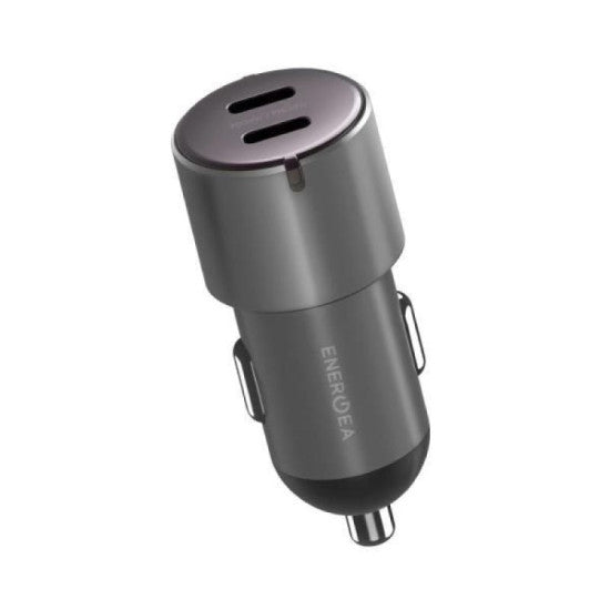 ENERGEA ALU DRIVE D60, PD30W/PPS33W DUO USB-C ALUMINIUM CAR CHARGER - GUNMETAL