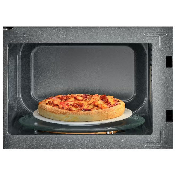 Black & Decker Microwave Oven, 20L, 700W, 5 Power Levels, Defrost Function, 35-Min Timer, 255mm Glass Turntable for Even Cooking, Easy-Clean Cavity, Stylish Chrome Knobs – Black  - MZ2005P-B5