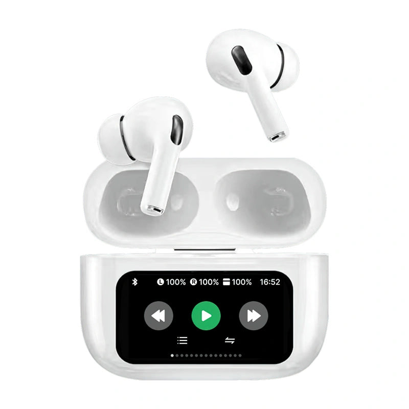 WiWU  TWS T22 Wireless Headphones with ANC and Touch LCD - White