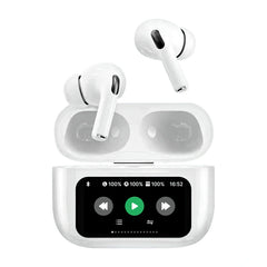WiWU  TWS T22 Wireless Headphones with ANC and Touch LCD - White
