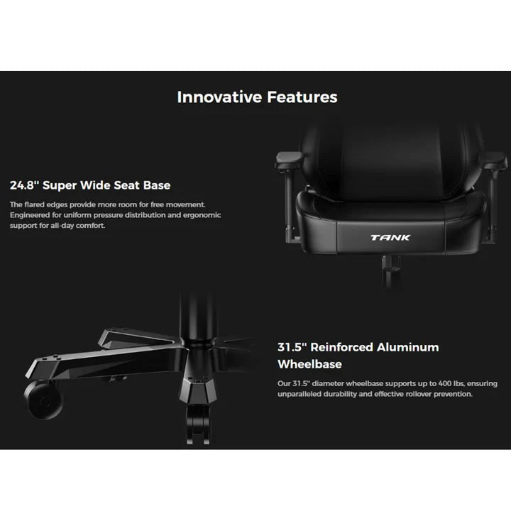 DXRacer TANK Series XXL Gaming Chair - Black/White