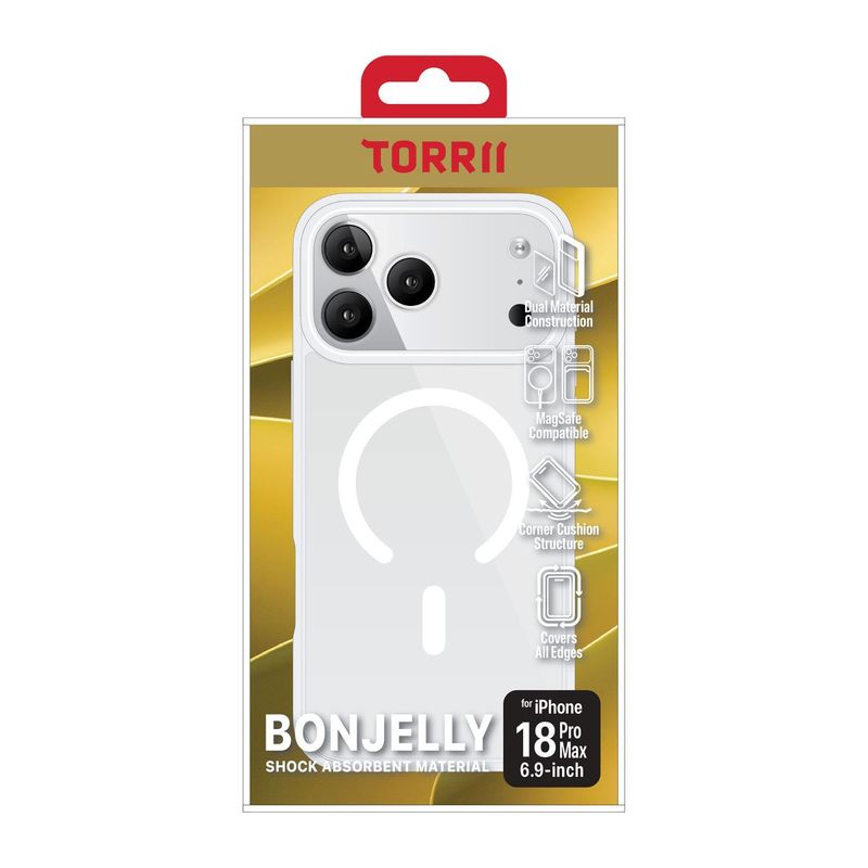 Torrii BonJelly (MagSafe Compatible) Cover For iPhone 18 Pro Max (6.9”) - Clear