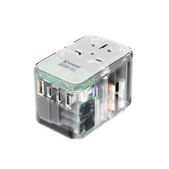 XPower TA65C 65W 5 Ports Gan PD Travel Adaptor - Transparent