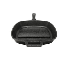 Westinghouse 28 cm Pre-Seasoned Cast Iron Square Grill Pan – Black
