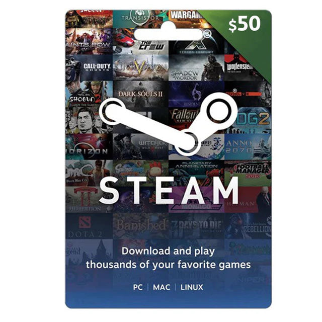 Steam E-Cards Steam 50$ USA Store