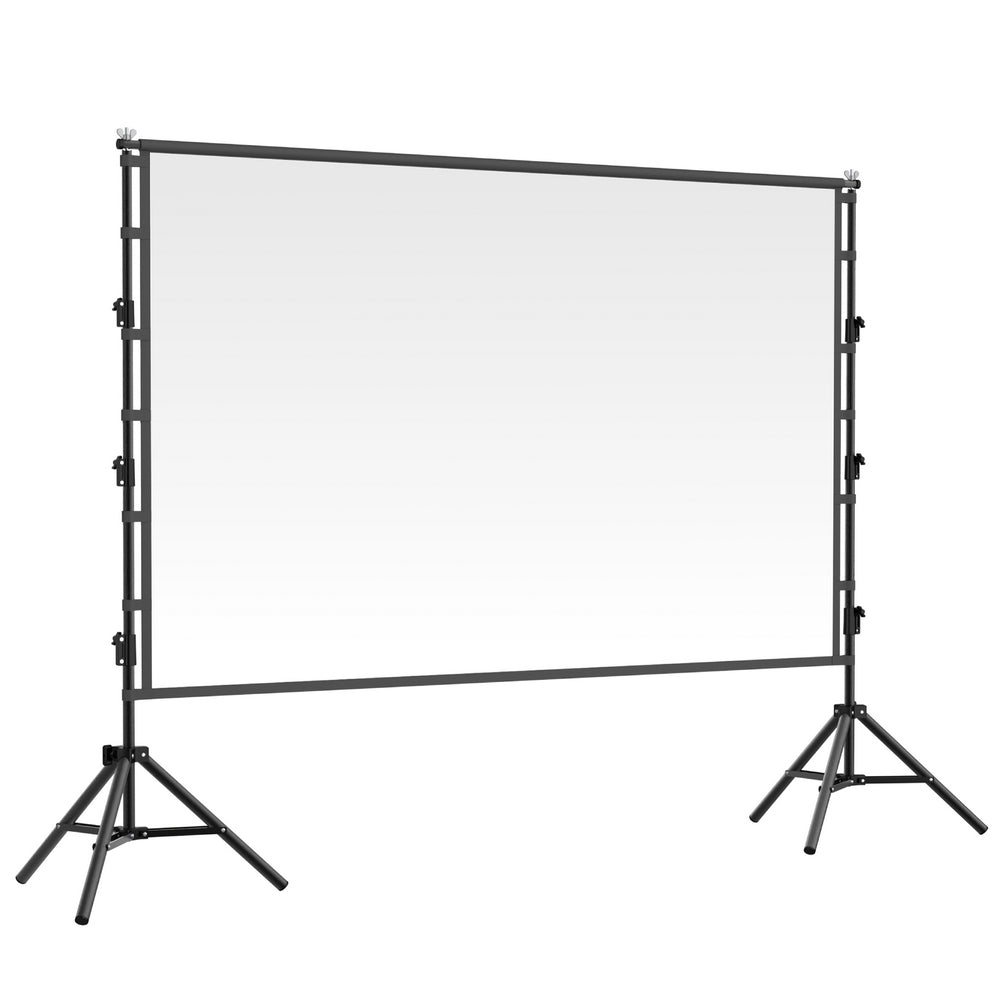 PROMATE 150" Compact Portable Projection Screen with Dual Stand  ,White