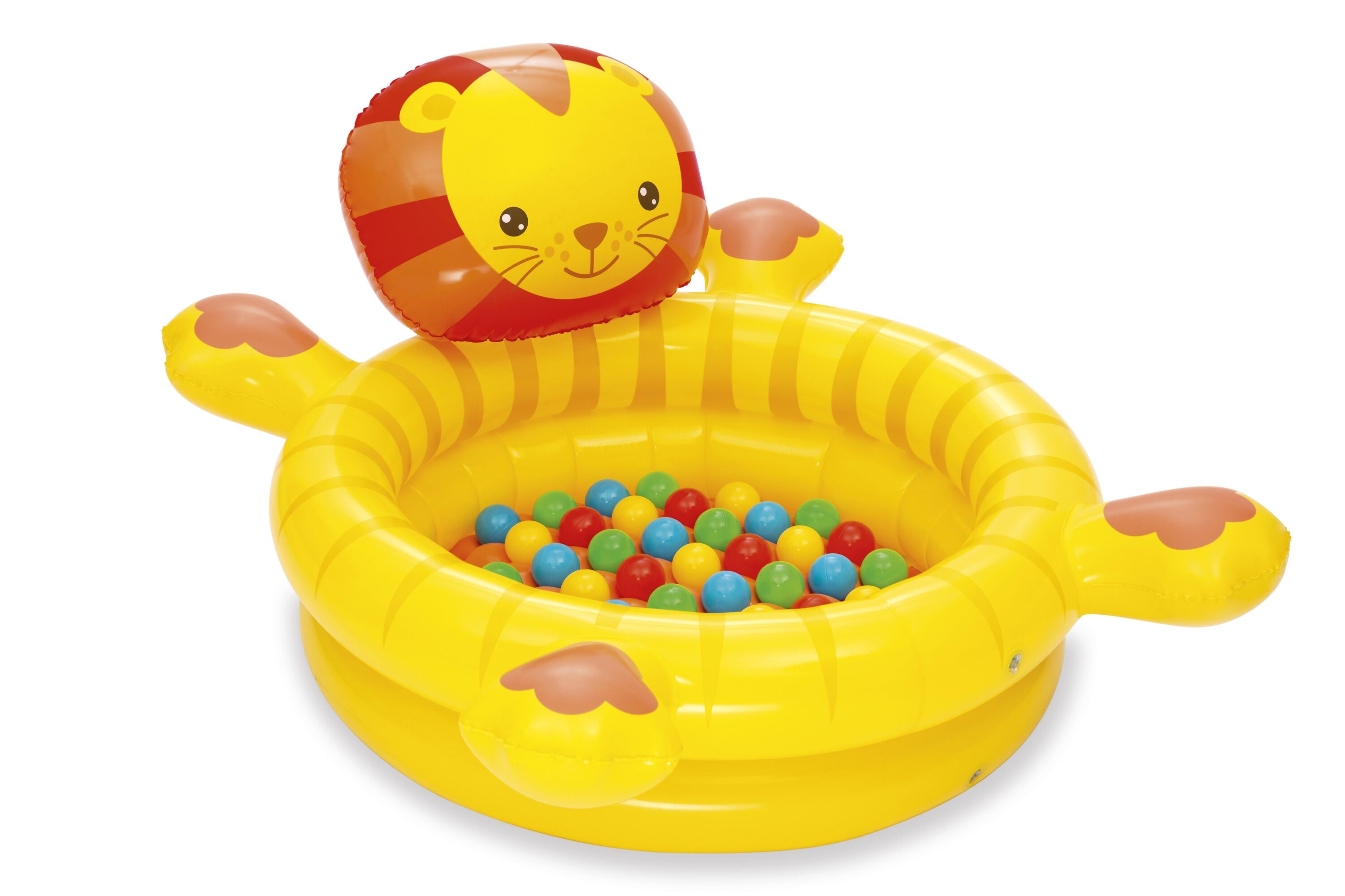 Bestway 1.11M X 98CM X 61.5CM Cuddly Cub Ball Pit (Contents:1 pool, 50 play balls, repair patch) Age 2+