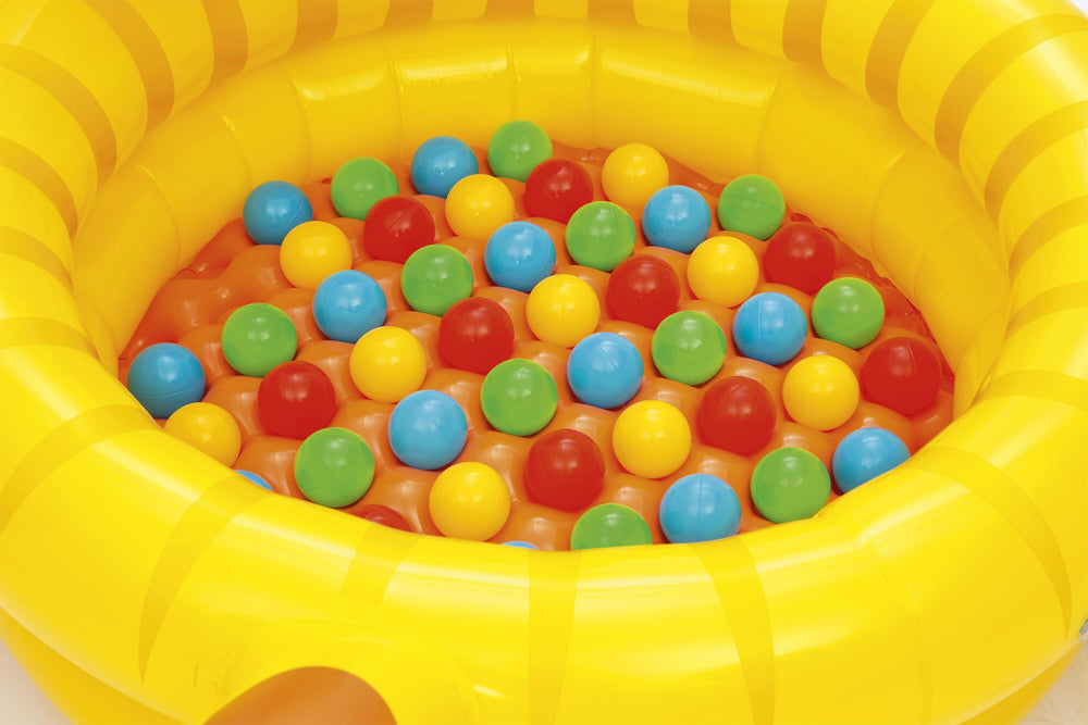 Bestway 1.11M X 98CM X 61.5CM Cuddly Cub Ball Pit (Contents:1 pool, 50 play balls, repair patch) Age 2+