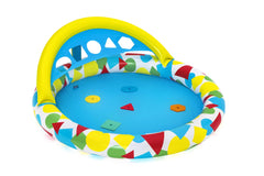 Bestway 1.20M X 1.17M X 46CM Lil' Splash & Learn Baby Pool (Contents:1 pool,repair patch,5 pieces of Eva) Age 8M+