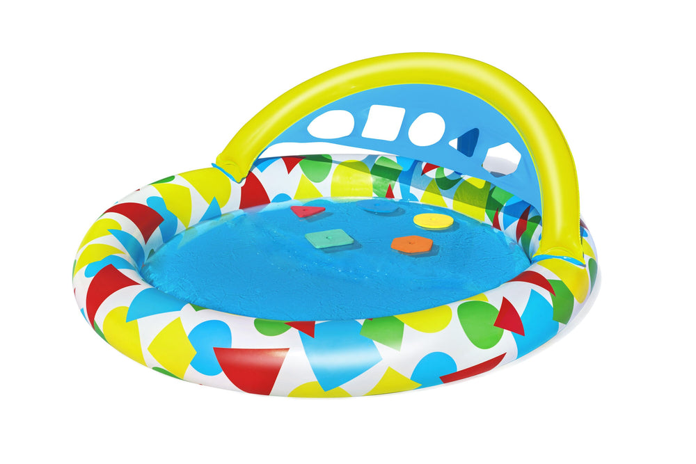 Bestway 1.20M X 1.17M X 46CM Lil' Splash & Learn Baby Pool (Contents:1 pool,repair patch,5 pieces of Eva) Age 8M+