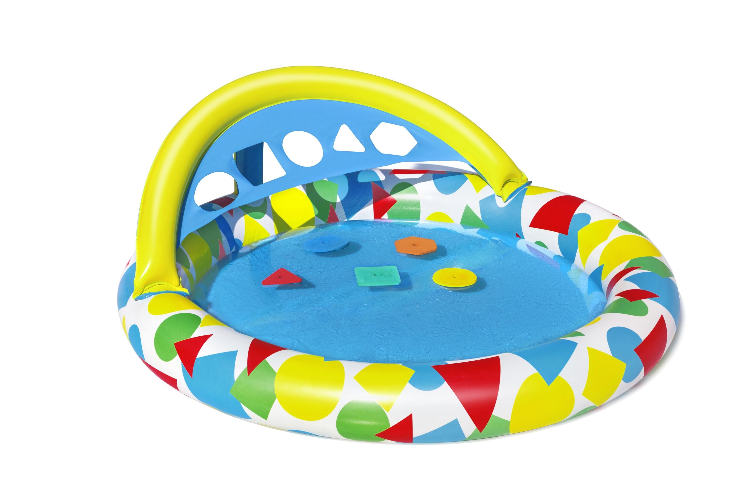 Bestway 1.20M X 1.17M X 46CM Lil' Splash & Learn Baby Pool (Contents:1 pool,repair patch,5 pieces of Eva) Age 8M+