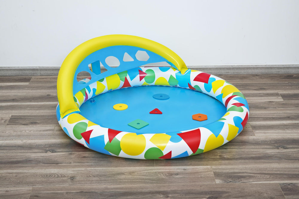 Bestway 1.20M X 1.17M X 46CM Lil' Splash & Learn Baby Pool (Contents:1 pool,repair patch,5 pieces of Eva) Age 8M+