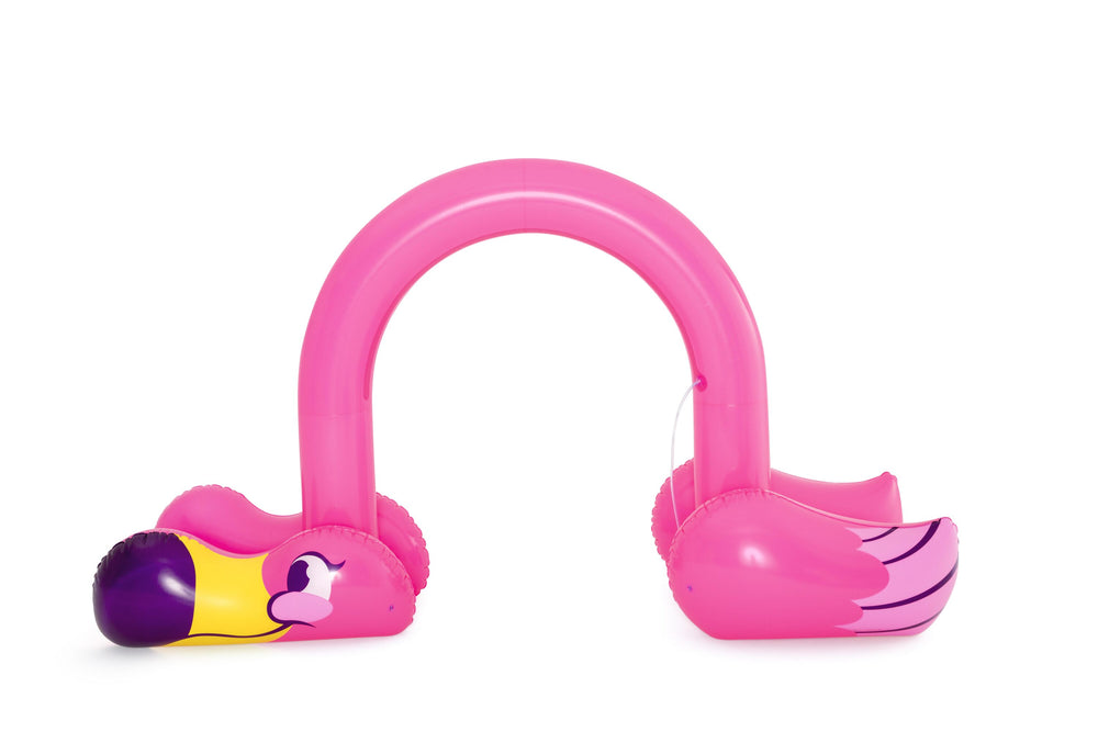 Bestway 3.40M X 1.10M X 1.93M Jumbo Flamingo Sprinkler (Contents:One product,heavy-duty repair patch) Age 2+