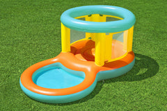 Bestway 2.39M X 1.42M X 1.02M Jumptopia Bouncer And Play Pool (Contents:One bouncer, four foot pins,heavy-duty repair patch) Age 3-6