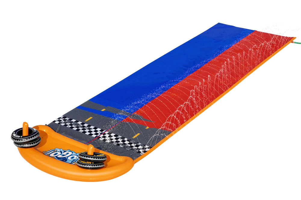 Bestway 4.88M Splashy Speedway Slide (Contents: one water slide, four rings, repair patch) Age 3+