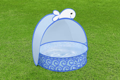 Bestway 78CM X 68CM X 60CM Pop-UP N' Splash Baby Pool (Contents:1 shade,1 pool,2 elastic straps,1 carry bag) Age 2+