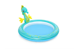 Bestway 1.88M X 1.60M X 86CM Seahorse Sprinkler Pool (Contents:One pool, repair patch) Age 2+