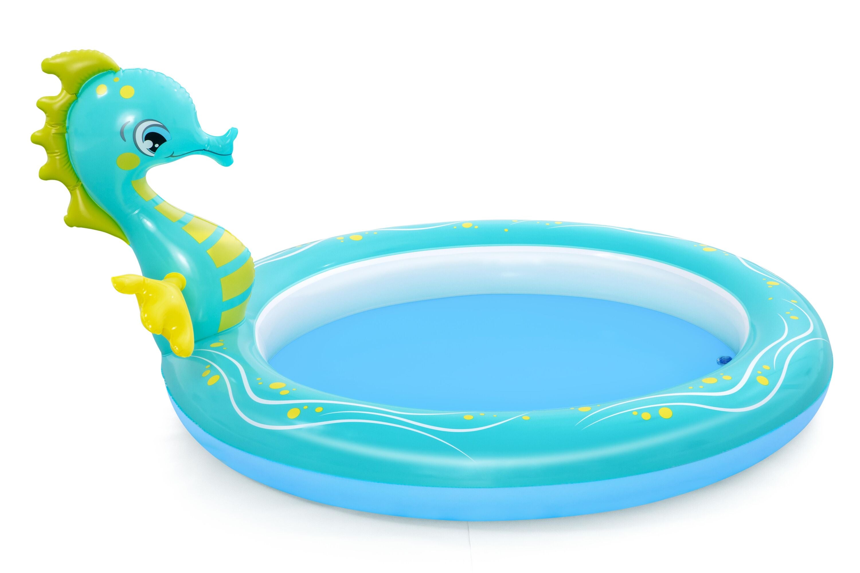 Bestway 1.88M X 1.60M X 86CM Seahorse Sprinkler Pool (Contents:One pool, repair patch) Age 2+