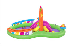 Bestway 2.95M X 1.90M X 1.37M Sing 'N Splash Play Center (1 pool, 1 slide, 1 drum, 2 inflatable rings, 1 microphone, 6 play balls, repair patch.) Age 2+