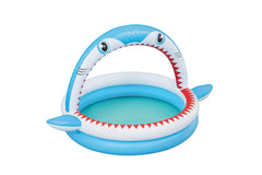 Bestway 1.63m x 1.27m x 92cm Sharktastic Sprinkler Play Pool (1 pool, repair patch.) Age 2+