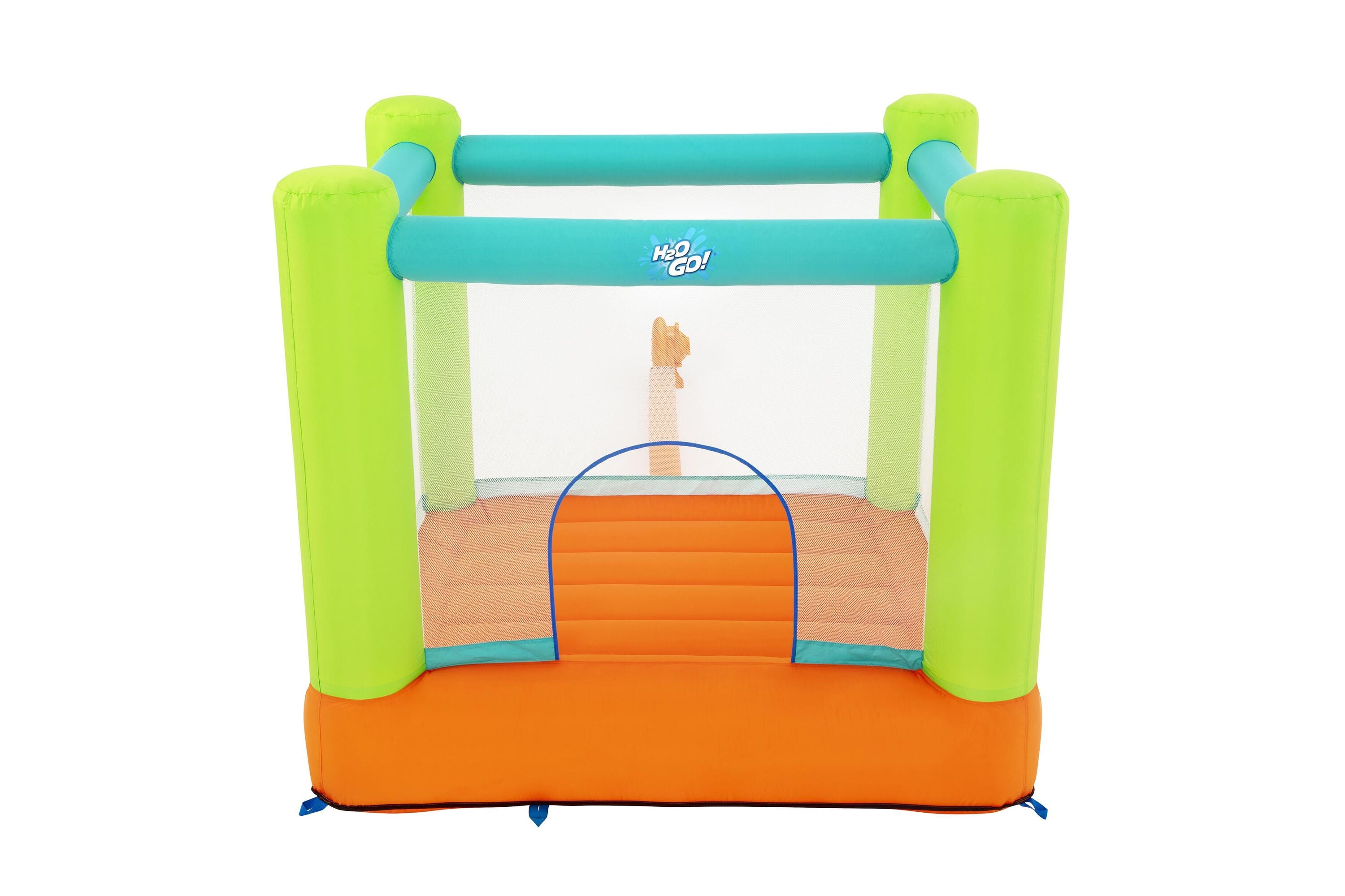 Bestway 1.94M X 1.75M X 1.70M Jump And Soar Bouncer (Contents:1 bouncer, 1 blower, 1 repair kit (multiple assorted patches), 1 storage bag,8 bouncer stakes.) Age 3+