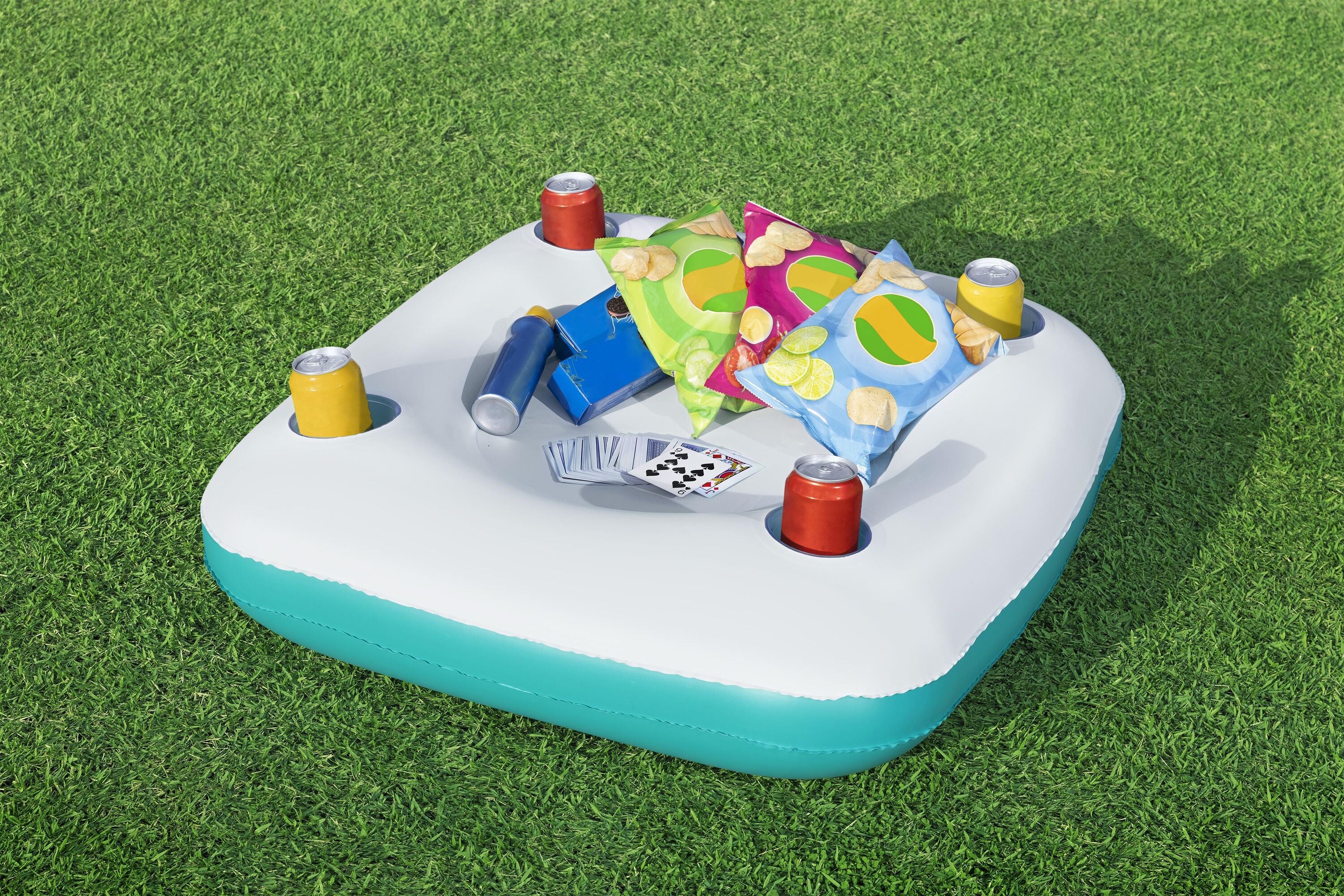 Bestway 2.18M X 2.18M X 48CM Sippin' Summer Family Pool (1 pool,1 console,repair patch) Age 6+