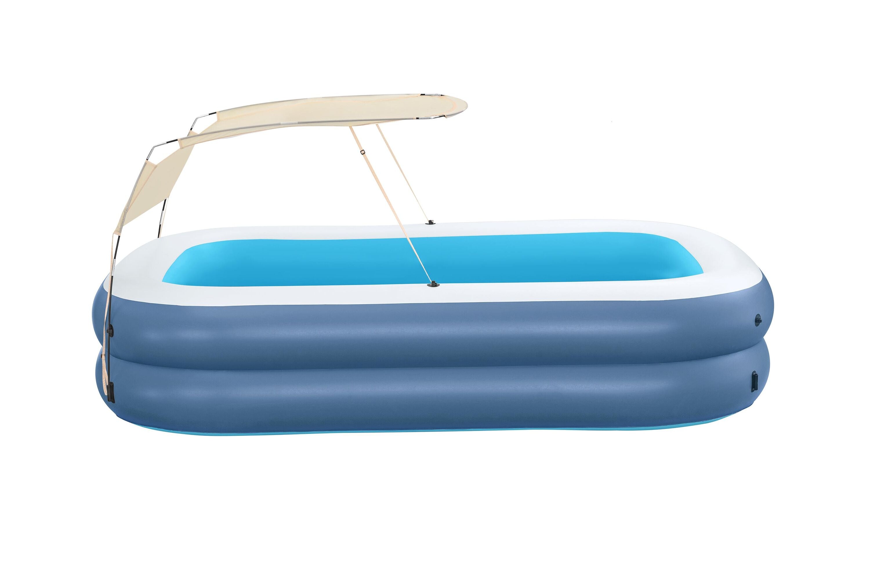 Bestway 2.54M X 1.78M X 1.40CM Summer Bliss Shaded Family Pool (1 pool,1 sunshade,repair patch) Age 6+