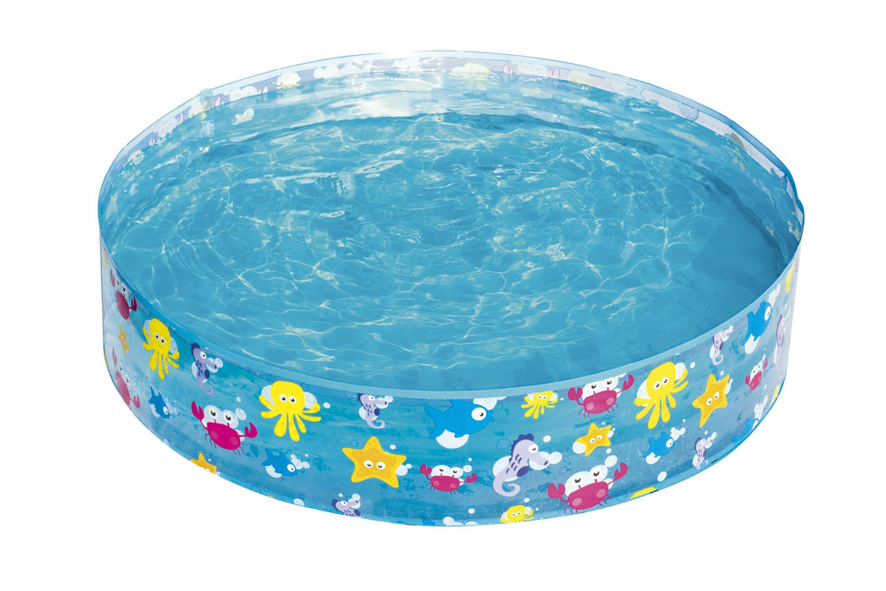 Bestway Φ1.22M X H25CM Fill 'N Fun Sparking Sea Pool (Contents:1 pool, repair patch) Age 2+