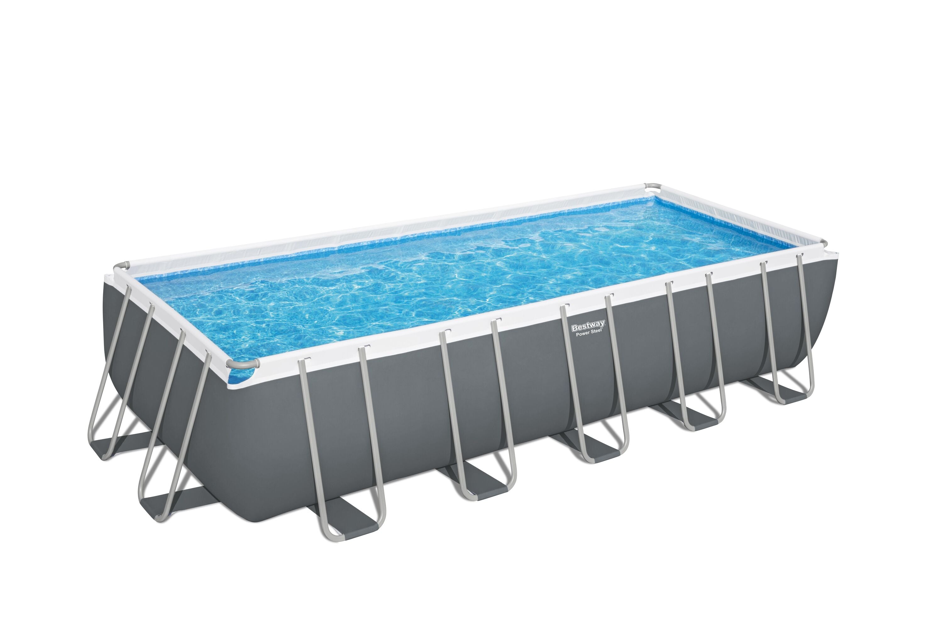 Bestway Rectangular Frame Pool Set 6.40m x 2.74m x 1.32m Includes Pool + Sand Filter Pump(220-240V) + Ladder + Cover + ChemConnect Dispenser