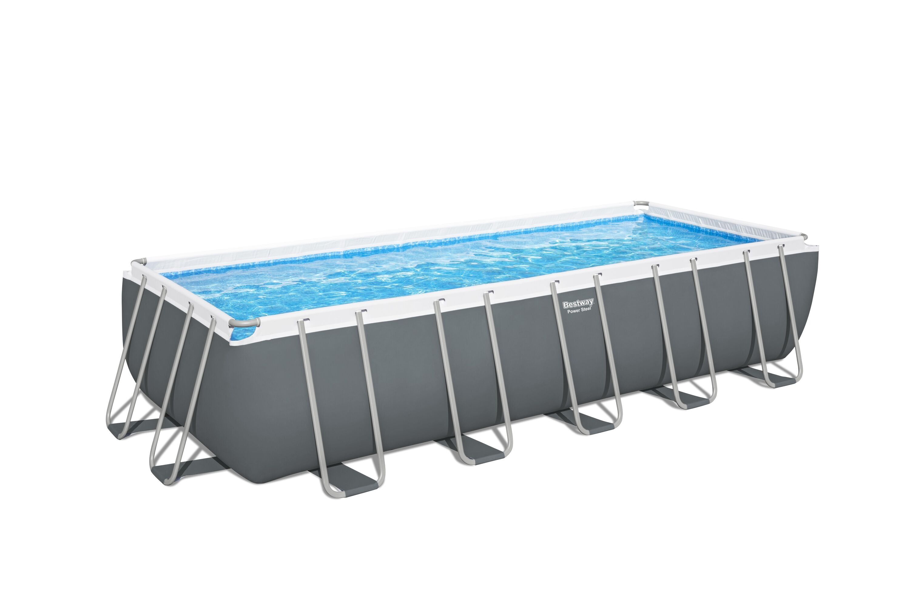 Bestway Rectangular Frame Pool Set 6.40m x 2.74m x 1.32m Includes Pool + Sand Filter Pump(220-240V) + Ladder + Cover + ChemConnect Dispenser